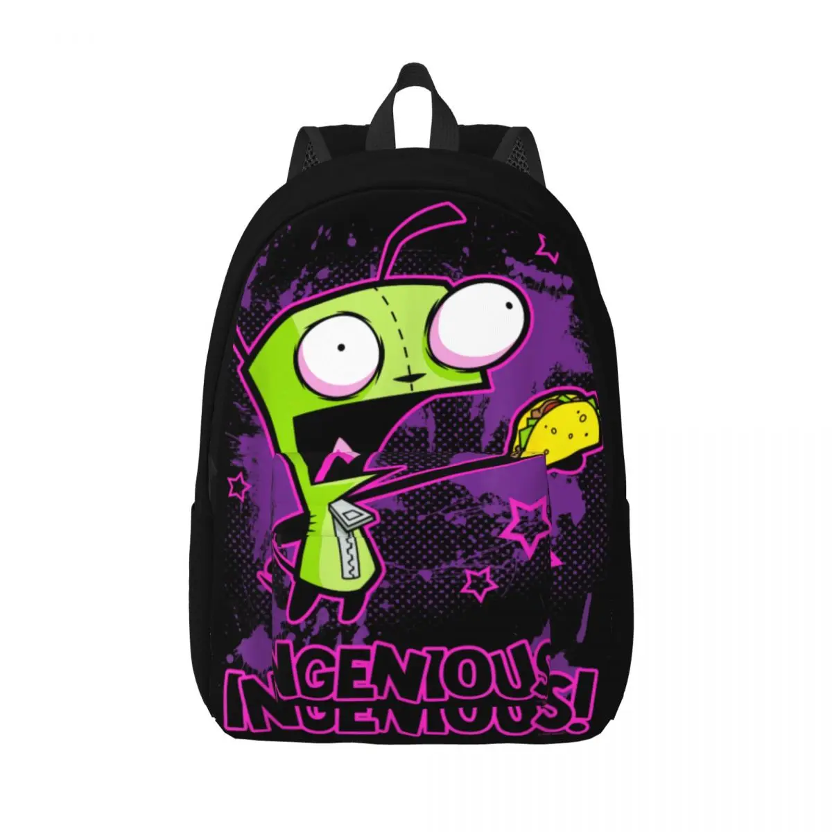 

Invader Zim Taco Gir Y2K Cartoon Teenage Backpack Lightweight High School Work Daypack for Men Women Laptop Canvas Bags
