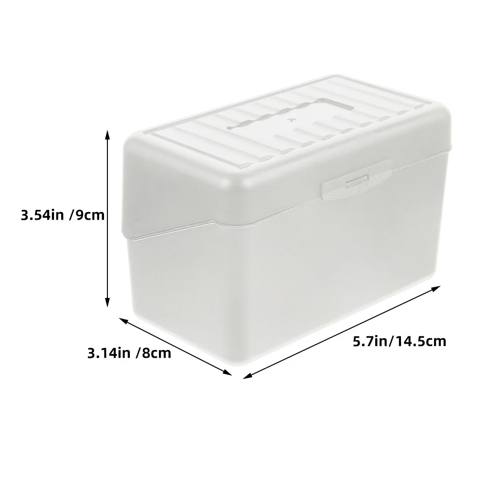 2 قطعة صندوق تخزين بطاقات العمل منظم مكتب حامل بطاقات المكتب المحمولة سعة كبيرة صندوق بطاقات الفهرس للنساء والرجال #4