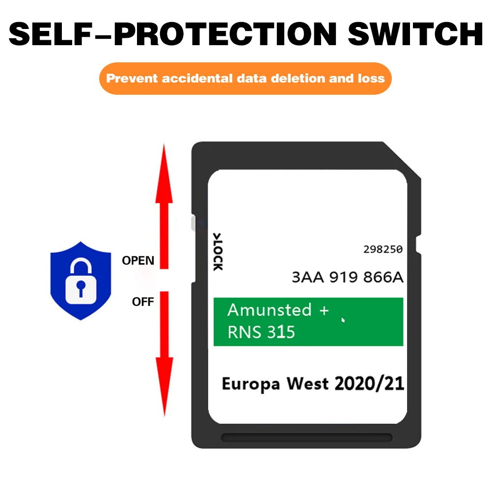 SD-geheugenkaart GPS voor Skoda Fabia Roomster Octavia Superb Rapid Vehicle RNS 315 Navigatiesysteem 3AA 919 866A Europa UK Kaarten
