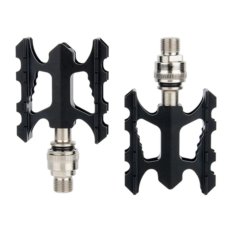 Universal Folding Bike Pedals Aluminum Alloy Bike Pedals Anti-Slip Bicycle Pedals Black