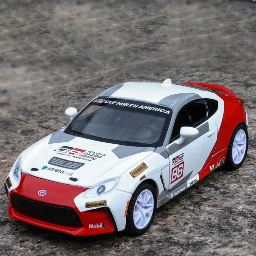 

1:32 Scale GR86 Car Model Toy Doors Opened Music Light Miniature Vehicle Decoration Models Collection Toys Children Gifts