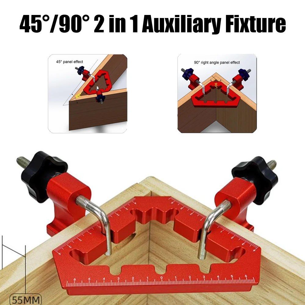 

2Pcs 90 Degrees L-Shape Auxiliary Fixture Splicing Board, Positioning Panel Fixed Clip, Carpentry Square Ruler, Woodworking Tool