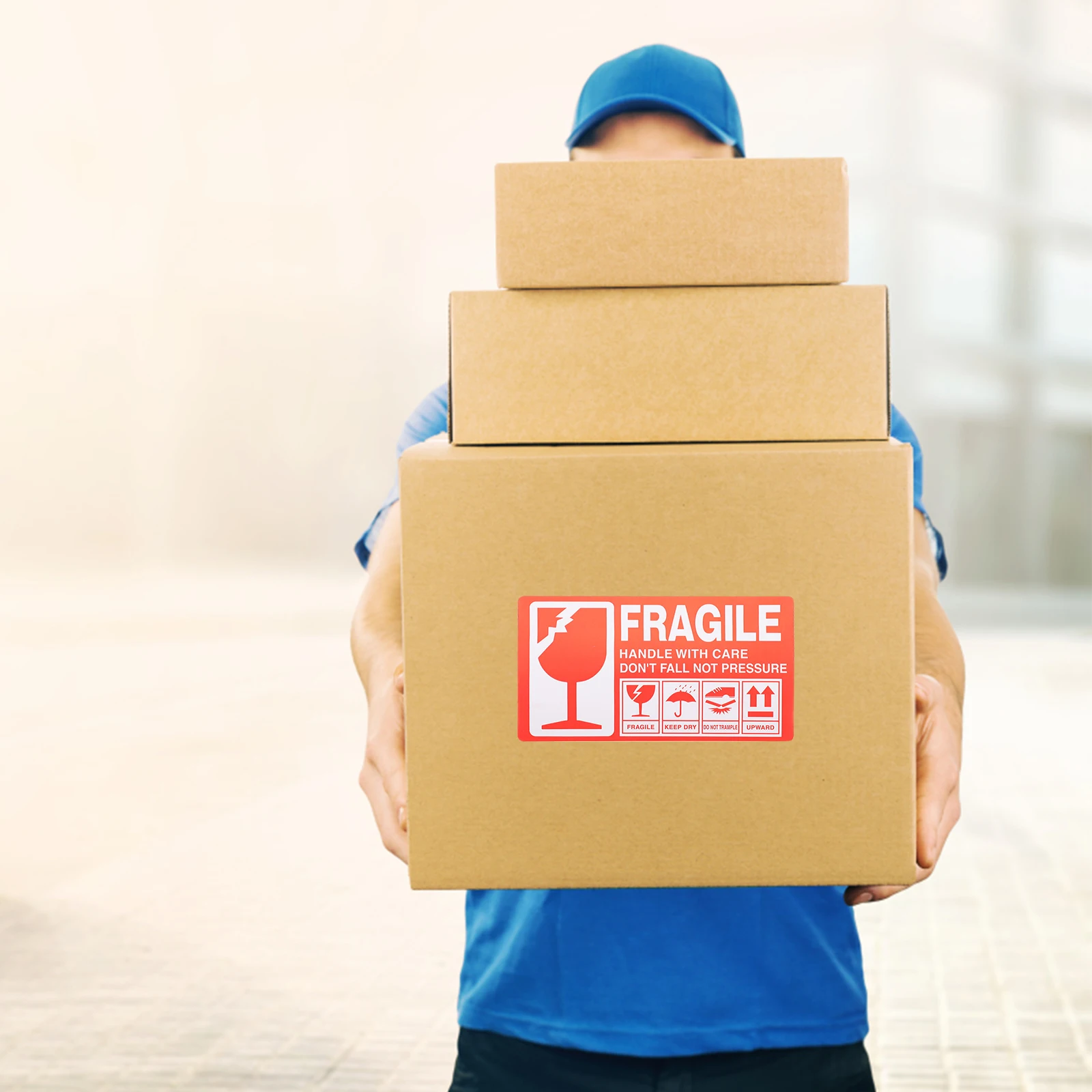 

Fragile Stickers Adhesive Labels for Cartons Boxes Pallets Cardboard Glass Paper Bag Shrink Wrap Mailer Easy Paste