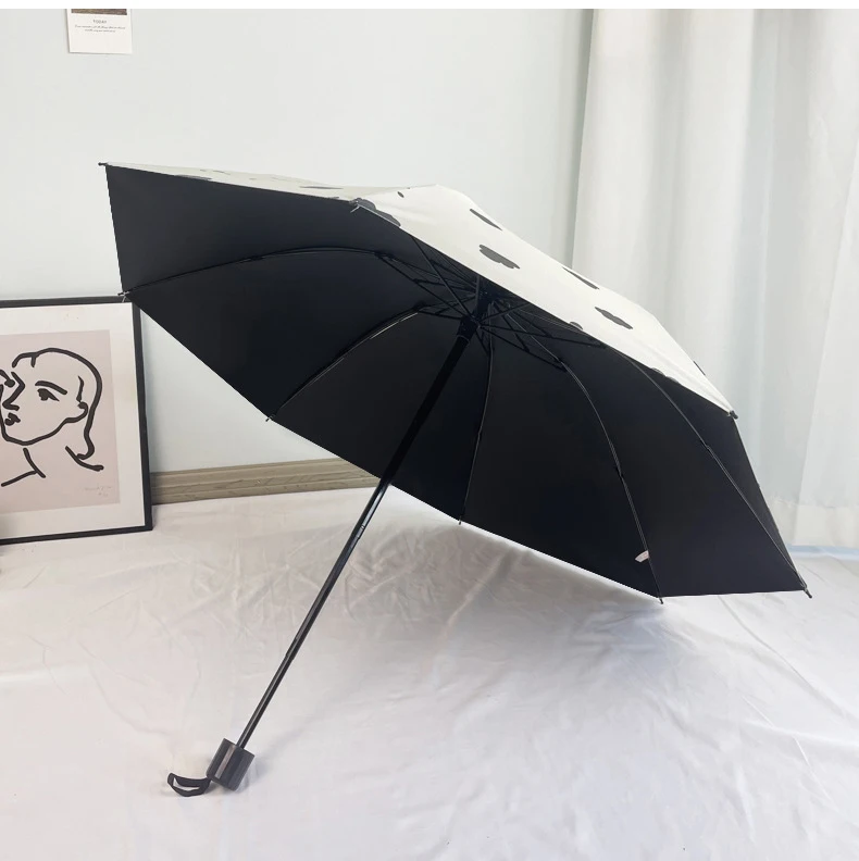 Parapluie existent Pliable à Haute Densité pour Garçon et Fille, Parasol Épais et Souriant avec Crème Solaire, Accessoire de Voyage