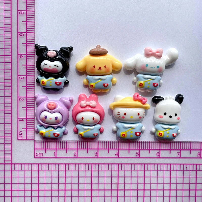 Sanrio-Pingente DIY caseiro com cola creme, Resina Caseiro Acessórios, Caso do Telefone Móvel, Kindergarten Hair Accessories, 10 PCs