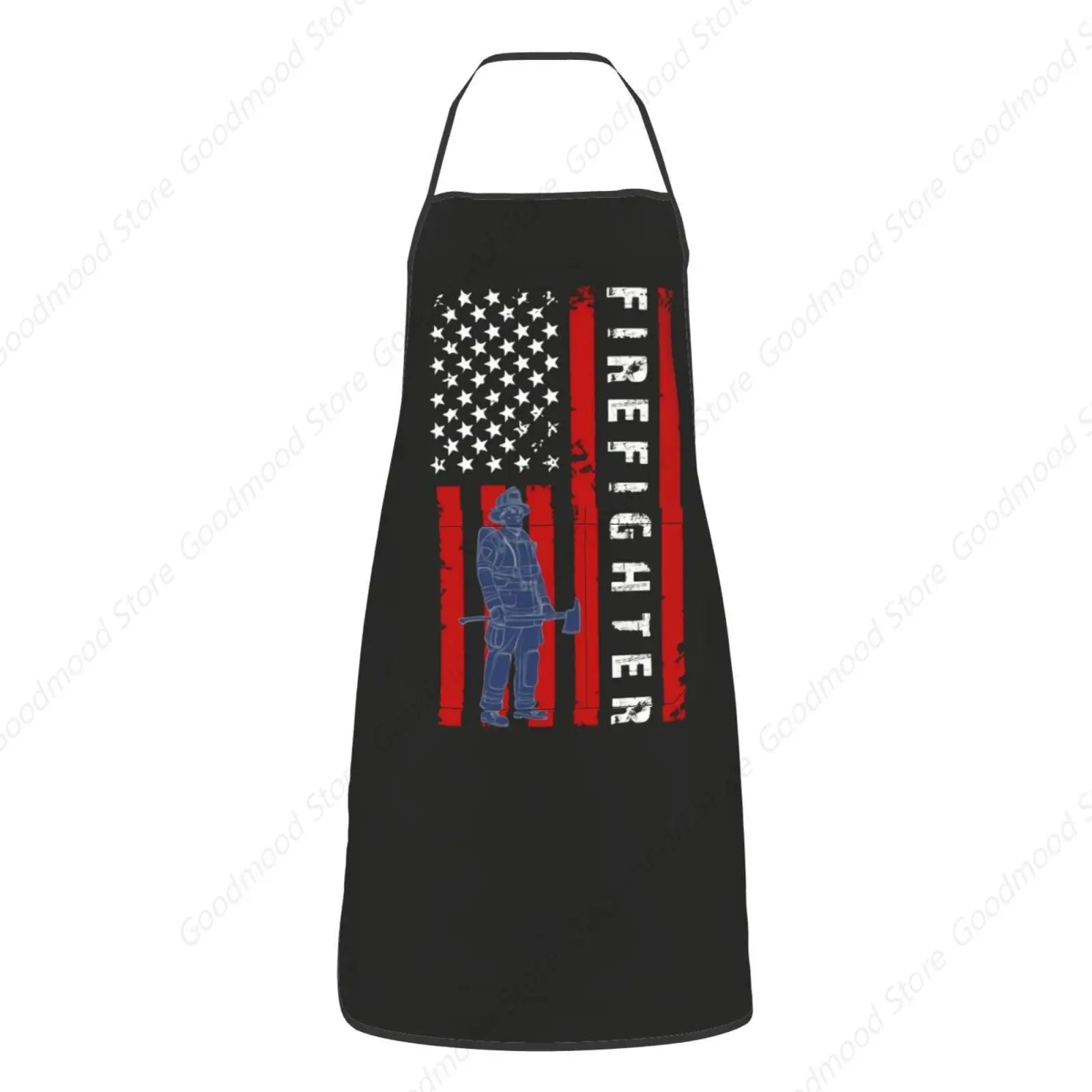 cool firefighter american flag thin red line flag apron,cooking aprons for men women,kitchen apron chef apron adjustable garden