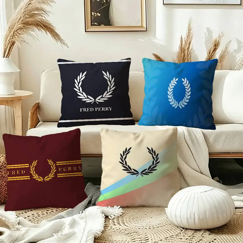 FRED PERRY LOGO Cushion Cover Polyester Sofa Cushions Decorative Throw Pillows Home Decoration Pillowcover
