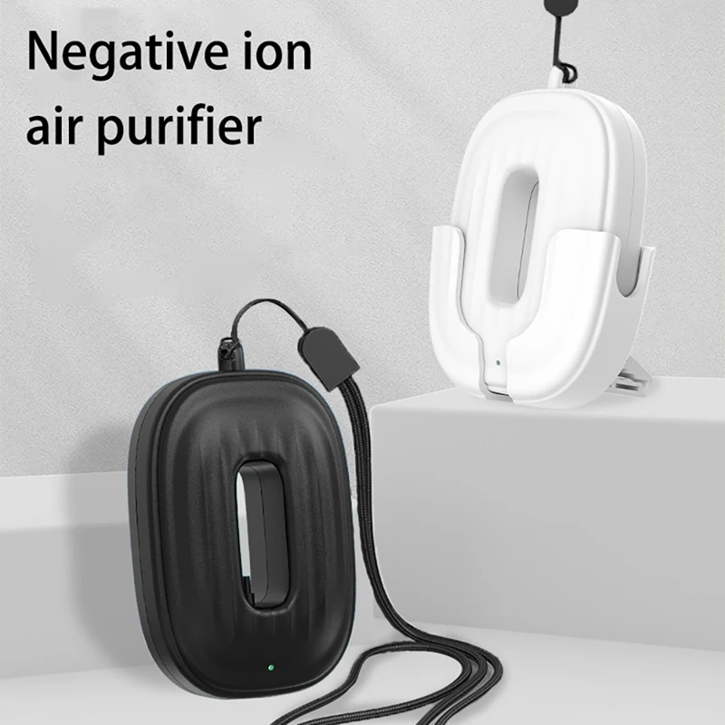 미니 휴대용 음이온 공기 청정기, 개인 착용 가능, 가정용 자동차 산소 바, 걸이식 목 청정기, 5 천만