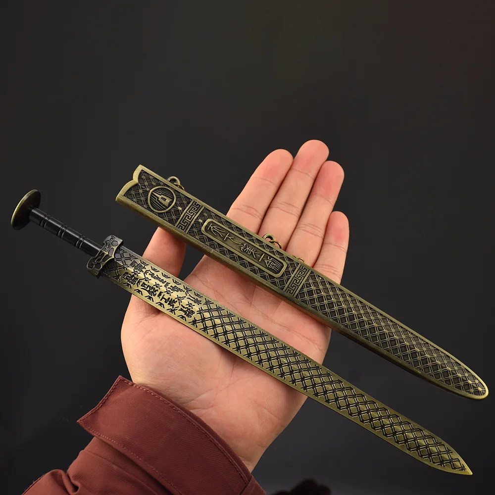 28 cm Goujian van Yue Zwaard van Koning met Schede Metalen Model Koud Wapen Serie Het Eerste Zwaard ter wereld Verzamel Oude Katana