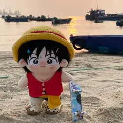 20cm Anime Monkey D Luffy Kawaii Cosplay Anime Figures Dress Up Cotton Doll Toys Birthday's Surprises Gifts Toys