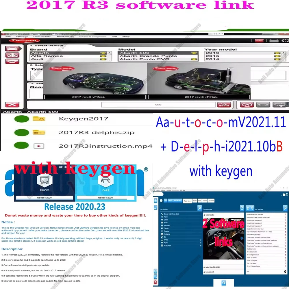 

Delphi 2017 R3 software link and install video Auto@.coms Pro vd ds150e cdp software 2021.11 Newest keygen Tnesf Delphis+2020.23