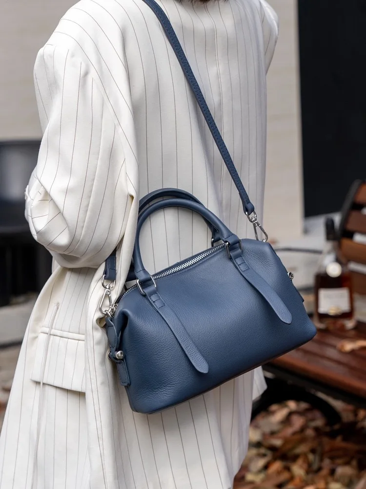 

Spot 2025 г., модные корейские сумки-подушки Boston, кожаная женская сумка, женский кошелек, сумка через плечо с верхней ручкой, большая вместимость