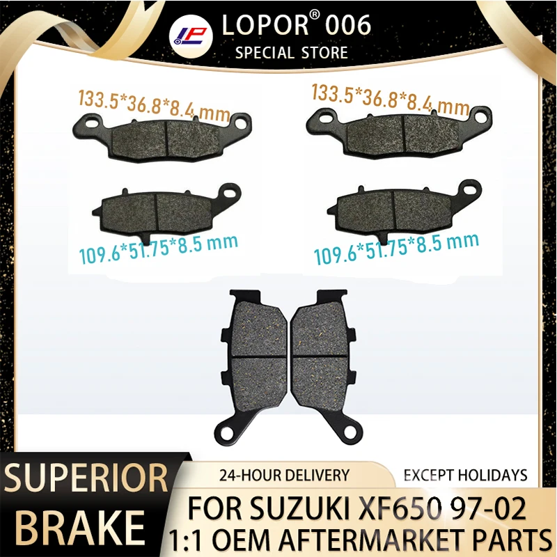 Motorcycle Brake Pads Front&Rear For Suzuki  XF 650 V/W/X/Y Freewind XF650 1997 1998 1999 2000 2001 2002