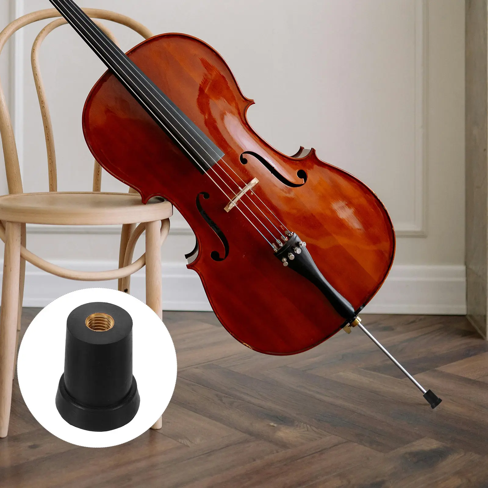 Double Bass Endpin Tip 10mm Black Rubber Stopper – Anti-Slip, Noise-Reducing, Stable for Musicians
