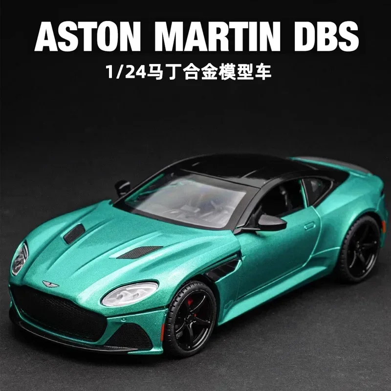 1:22 Aston Martin DBS Legierungsautomodell Druckguss-Spielzeugauto mit Ton und Licht Modell Metallkollektion Voiture Miniatur C119