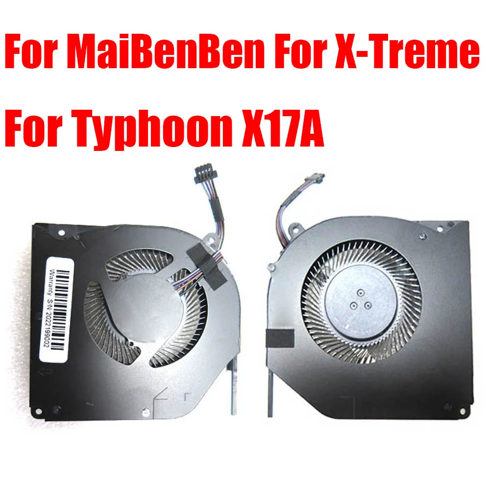 

Laptop Fan For MaiBenBen For X-Treme For Typhoon X17A X17A-R77435 X17A-R56035 DC5V A Pair