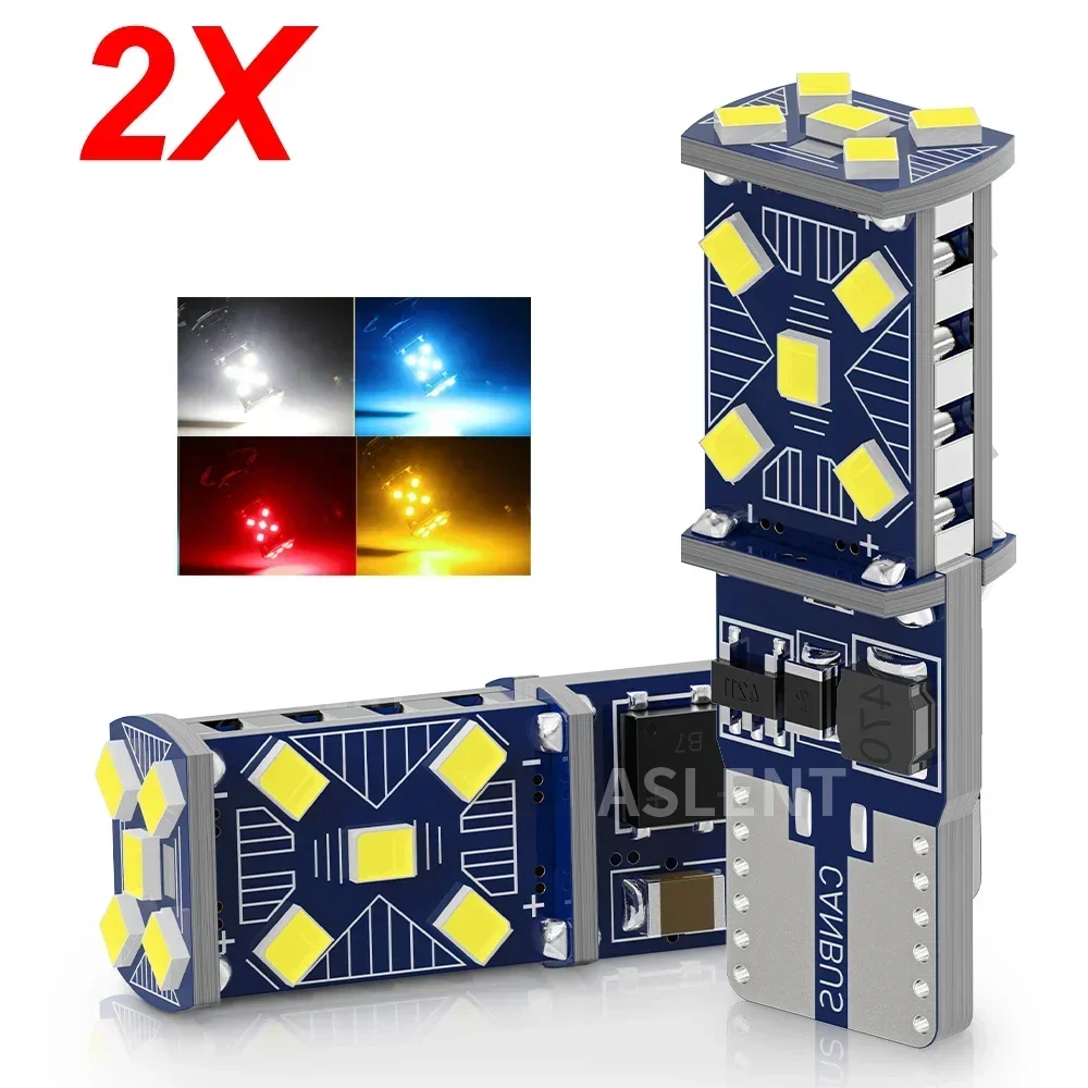 2Pcs W5W T10 LED Canbus Light Bulbs for Audi BMW VW Mercedes Car Interior Dome Light Trunk Lamp Parking Lights Error Free 12V