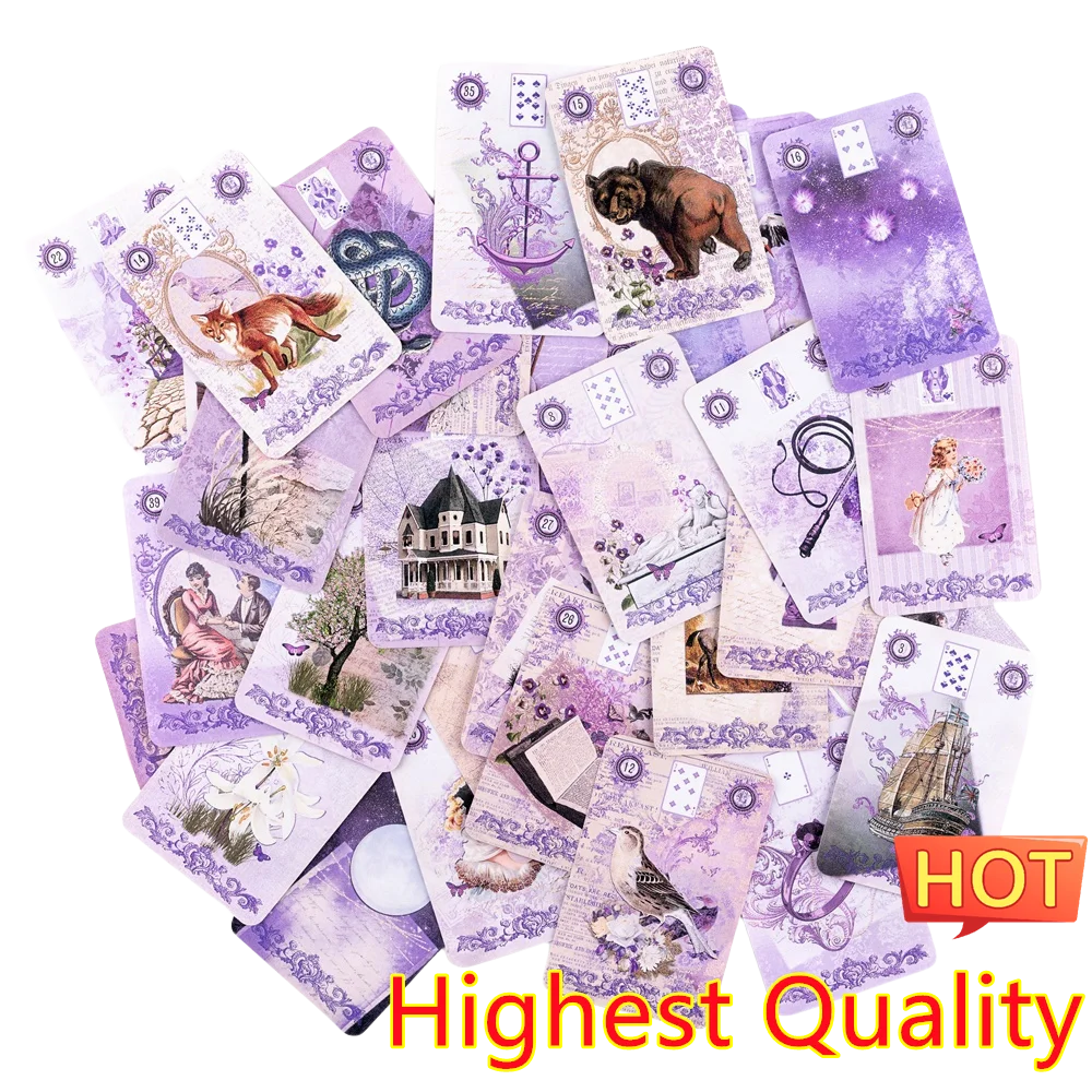 Divination  Lavender Lenormand Tarot Card Sorcery Decks Card Games  Magic Tarot Cards Oracle Card