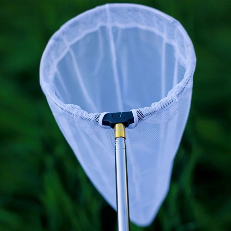 سبائك الألومنيوم سريعة قابلة للطي شبكات اليد المطاط صافي الرياضة في الهواء الطلق يطير الصيد صافي الأسود-AT20 #1