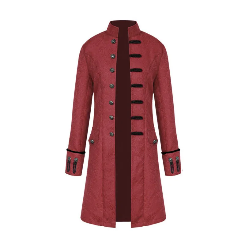 Adult Men Steampunk Trench Coat /Shirt Vintage Prince Overcoat Medieval Renaissance Jacket Victorian Edwardian Cosplay Costumes