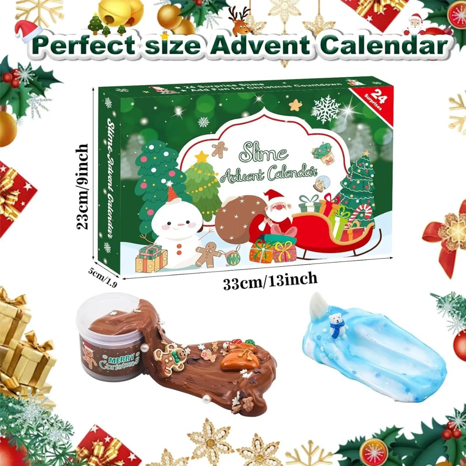 

Рождественский адвент-календарь 2025 Slime Адвент-календарь 24-дневный рождественский календарь обратного отсчета Рождественские адвент-игрушки