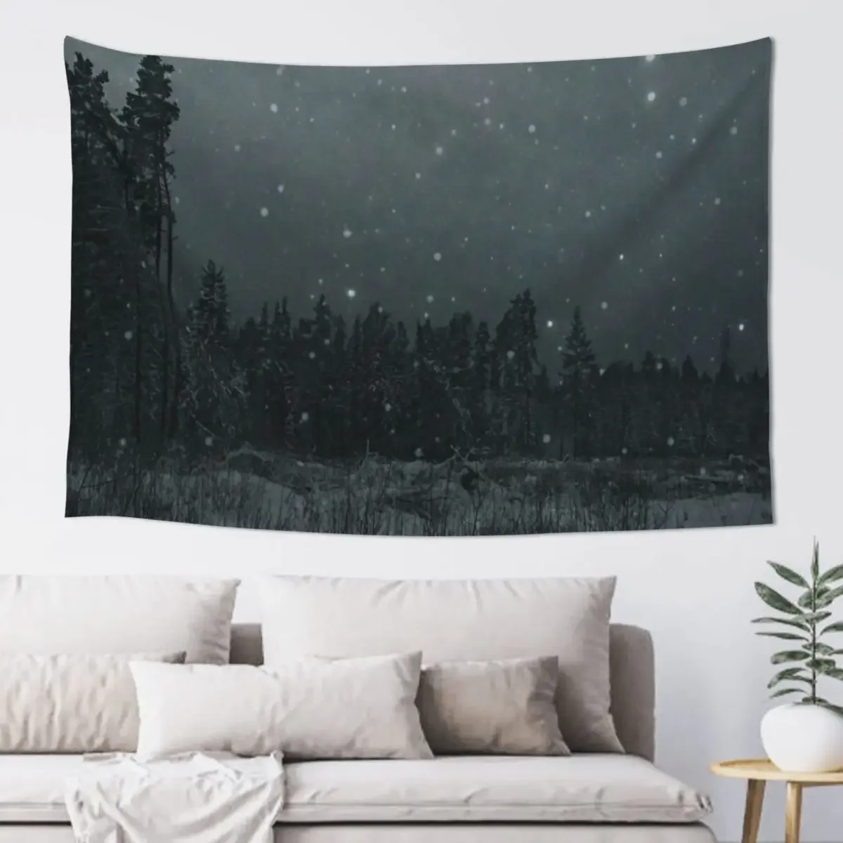 Snowfall Tapestry Room Aesthetic Decor Living Room Decoration Bed Room Decoration Tapestry