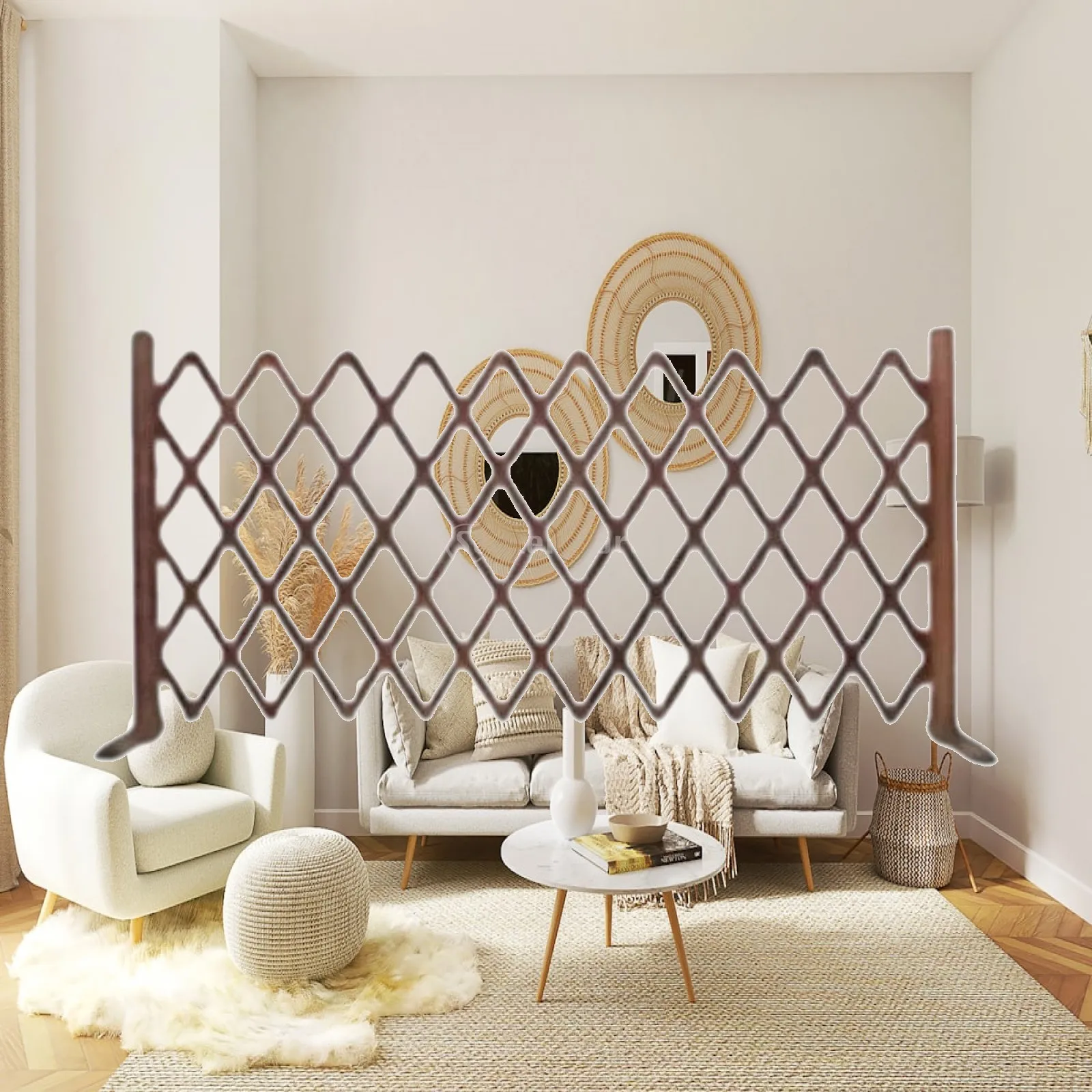 Expandable Fence Extendable Wood Trellis Panel for Garden Yard Balcony Flower Bed Border Outdoor