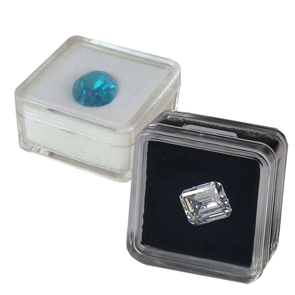 70 Uds. Caja de almacenamiento de joyería de diamantes suelta transparente, cuentas de piedras preciosas, organizador de embalaje de regalo, anillo, pendiente, caja de exhibición de dijes de gemas de perlas