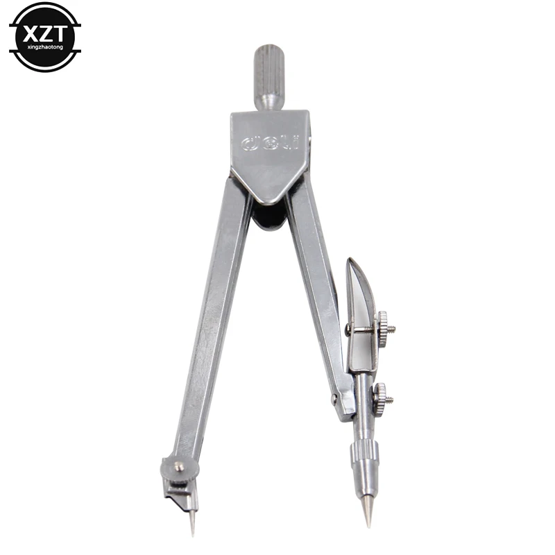 Portable Universal Stainless Steel Drawing Compasses Mathematical Geometry Drawing Tools with Lead Core Student Stationery