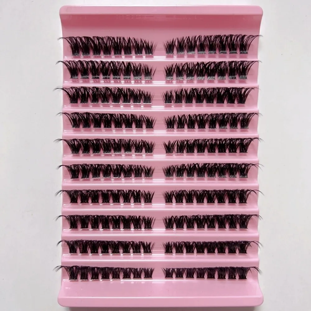 3D Mink Effect Cluster Lashes 8-16mm Large Capacity Eyelash Extension Fluffy Texture Natural Look False Eyelash