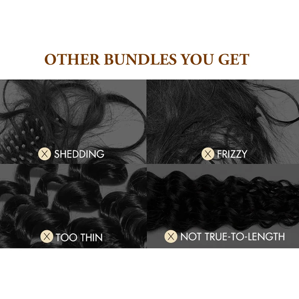 30 Inch Loose Wave Bundles 100% Human Hair Natural Black 14-32 Remy Hair Extensions Raw Hair Bundles For Women 10A Thick Bundles image 6