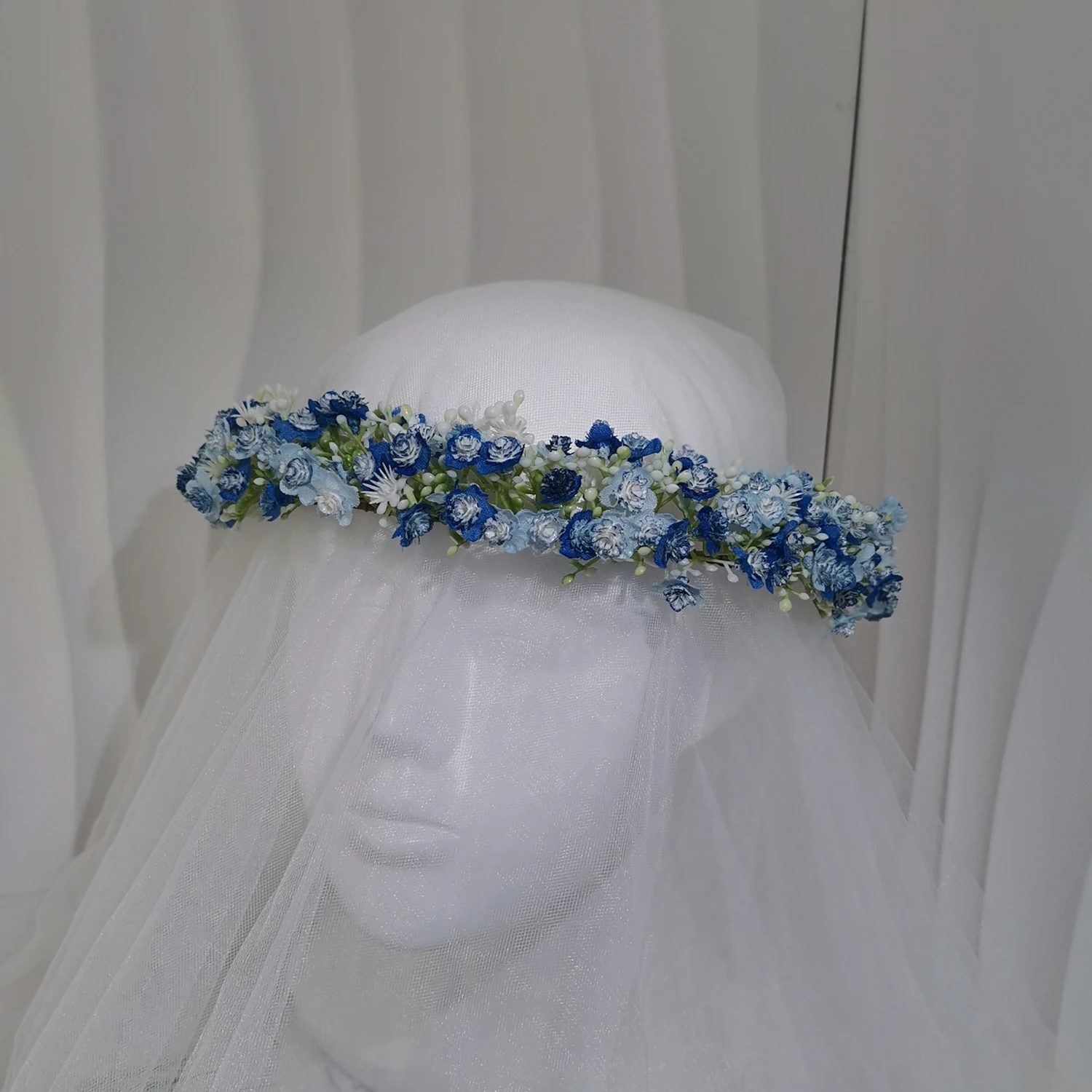 Babysbreath Crown Gypsophila Hairband Women Headband Jewelry Wedding Party Hair Accessories Bride Bridesmaid Floral Garland