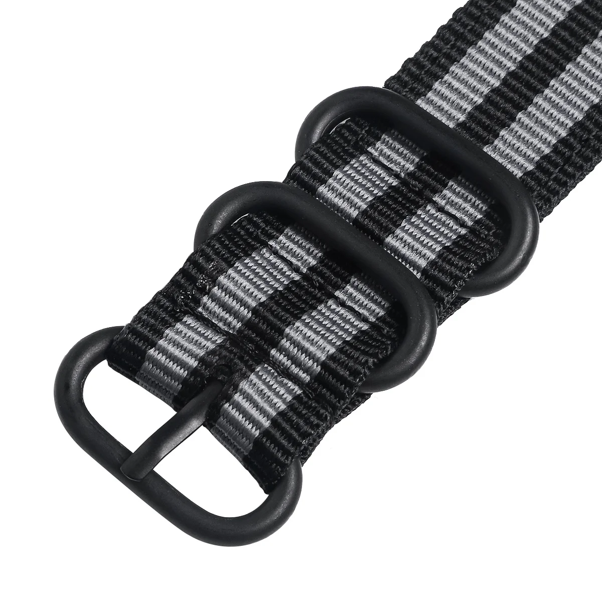

24Mm Nylon Watch Band Heavy Duty Woven Strap with Stainless Steel Buckle Secure Fit for Sports Diving Hiking Outdoor Activities
