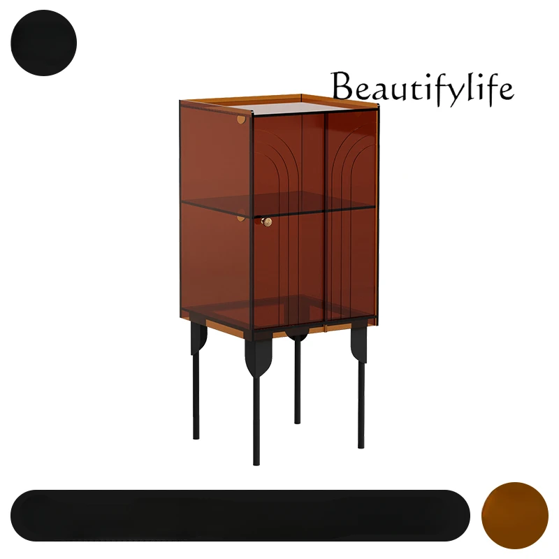 

Acrylic Sideboard Cabinet Modern Minimalist Storage Cabinet Living Room Tea Cabinet Hallway Light Luxury Wine