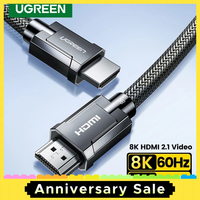 UGREEN HDMI 2.1 Cable 8K 60Hz 48Gbps Earc Ultra High-Speed HDMI-Compatible Cable for Xiaomi TV Box Laptop Projector PS4 PS5