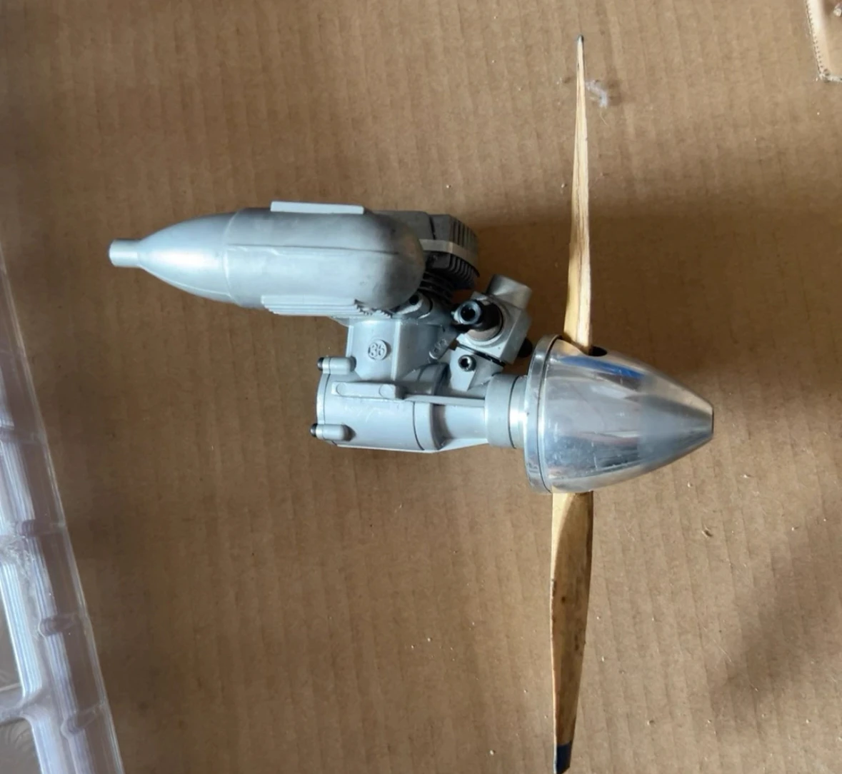 SANYE-Motor Nitro de 2 tiempos 36A, juego completo de motor de 36CC con soporte de madera para avión RC, modelo de ala fija, sistema operativo YS SAITO