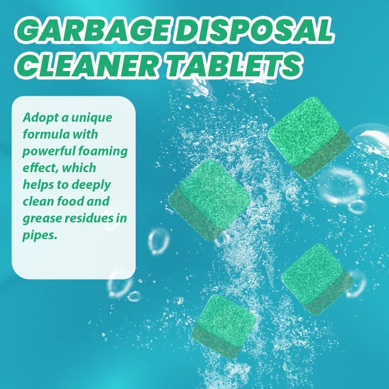 N0HB Effective Cleaning Sheets Garbage Disposal Cleaner Tablets Trash Waste Disposal
