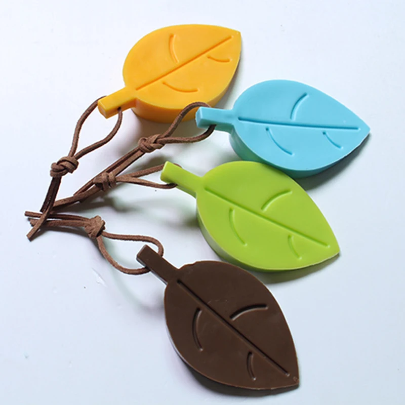 Leaves Shape Silicone Rubber Door Stop Stoppers Door Block Children Anti-Folder Hand Hotel Security Door Card Hanging Door Stop