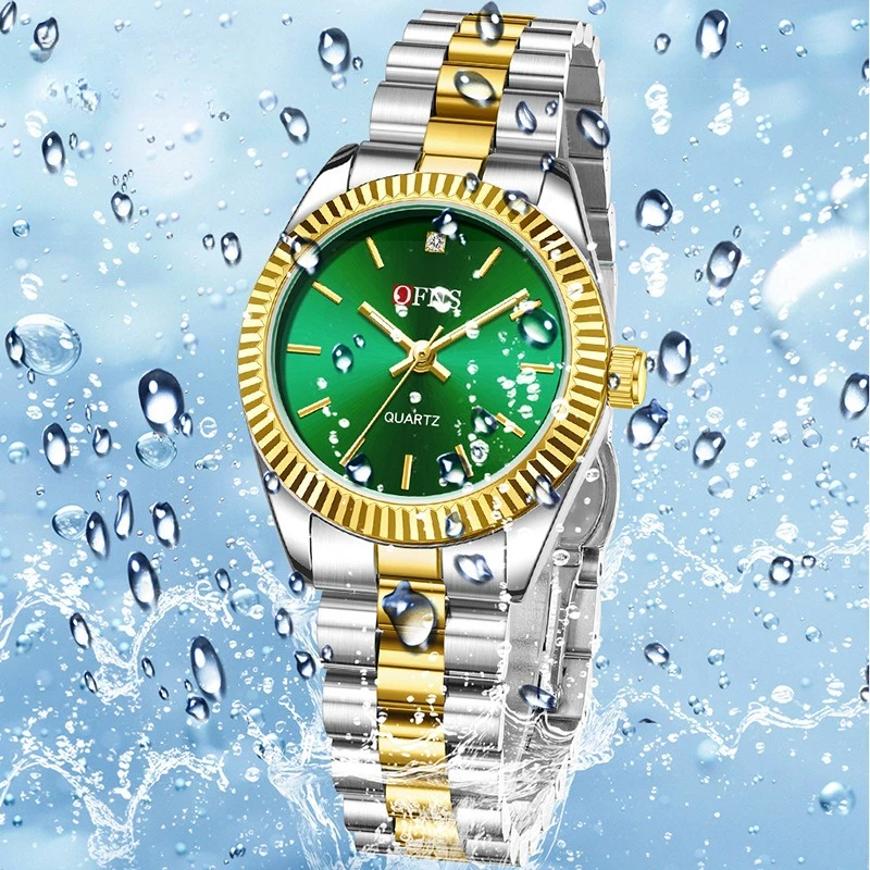 

Кварцевые часы с простым солнечным узором, женские часы с цельнометаллическим ремешком, оригинальные водонепроницаемые флуоресцентные часы с разноцветным циферблатом.