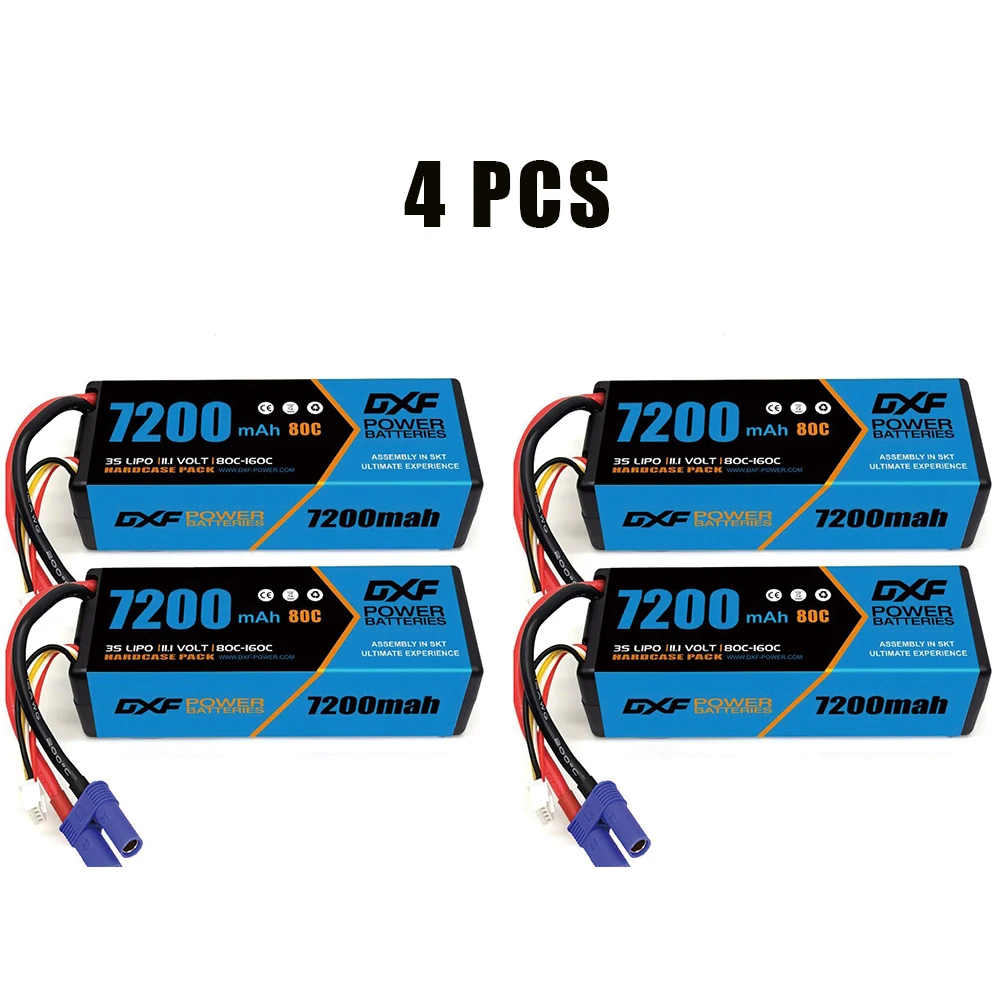 DXF 3S Lipo Batterij 11.1V 7200mAh 80C XT90 EC5 Plug Hardcase voor 1/8 Buggy Truggy Offroad Auto boot Vrachtwagen Vliegtuig UAV RACING