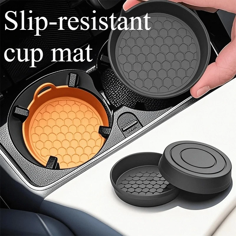 

2PCS Car Cup Holder Anti Slip Coaster Silicone Mat Universal Waterproof Car Interior Accessories