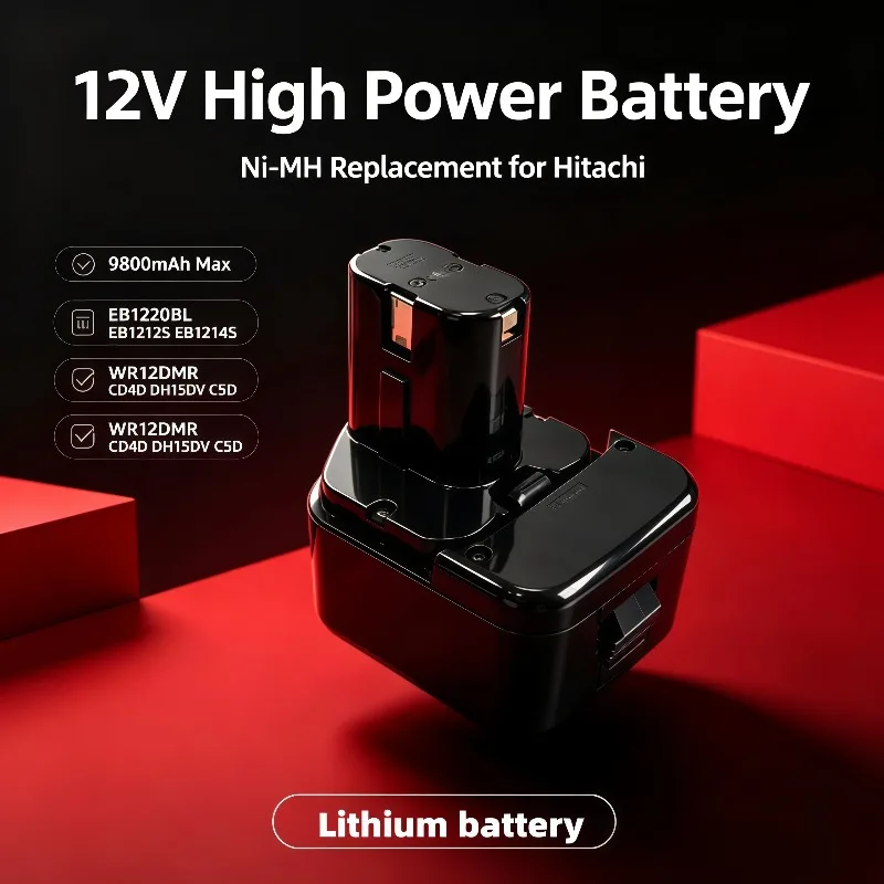 High‑Quality 12V Ni‑Cd Battery For Hitachi WR12DMR CD4D DH15DV C5D Power Tools
