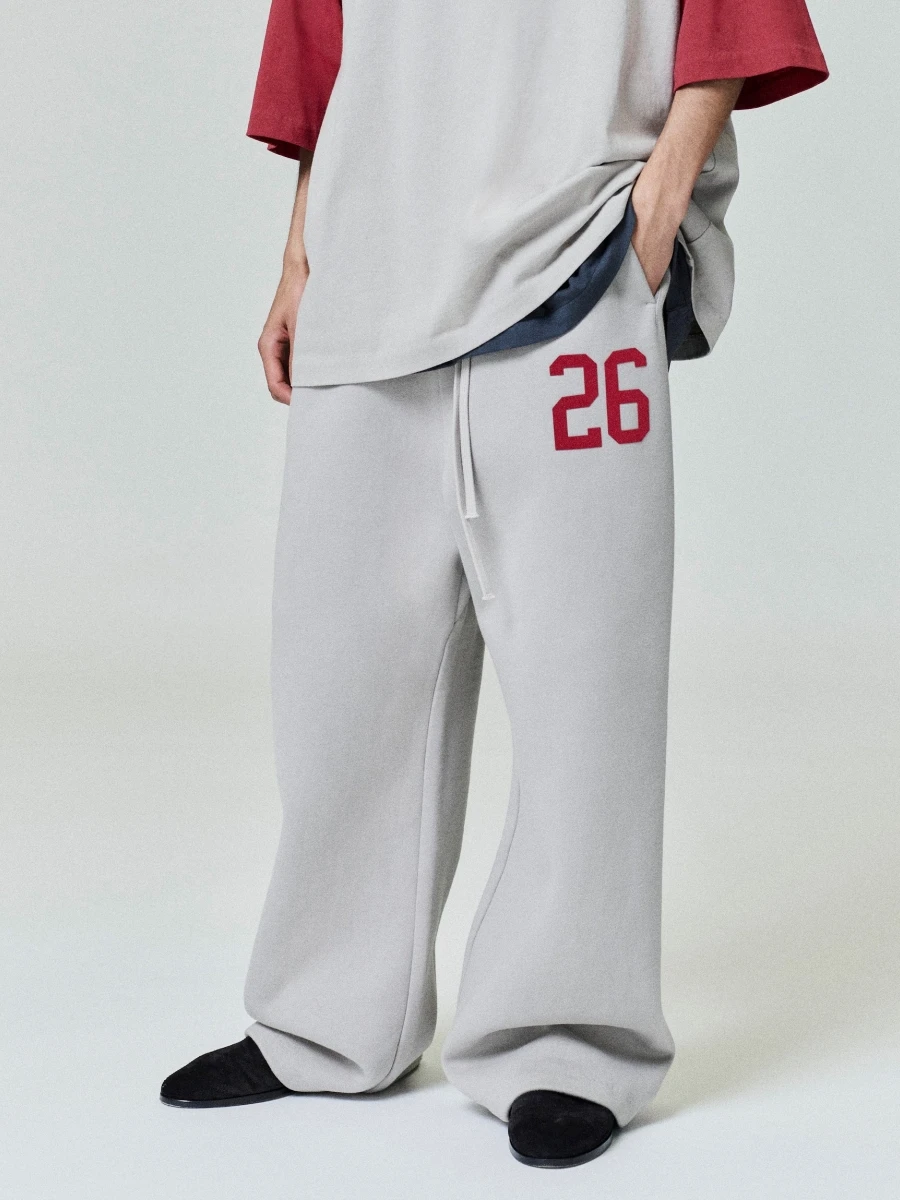 

FOG JSJ entials Digital Print Loose Fit Straight Leg Pants Men's Casual Trousers Autumn Faion Street Sle Cotton Fabric