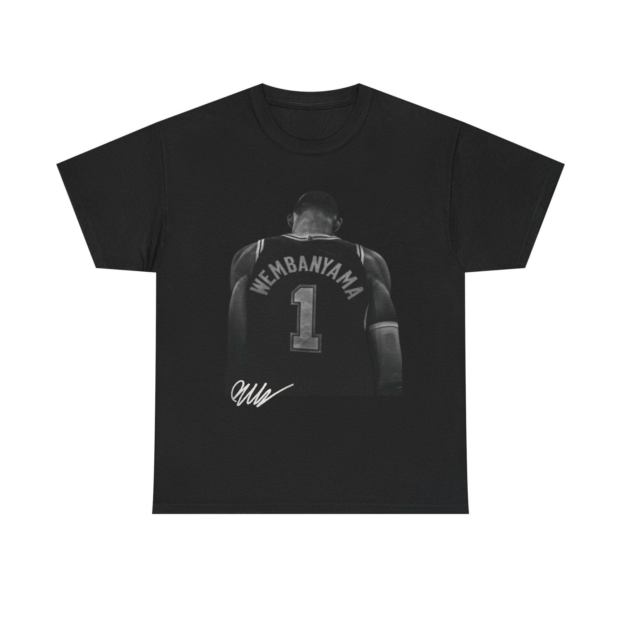 Victor Wembanyama San Antonio T Shirt Autograph Edition Retro Round Neck Printed T-shirt