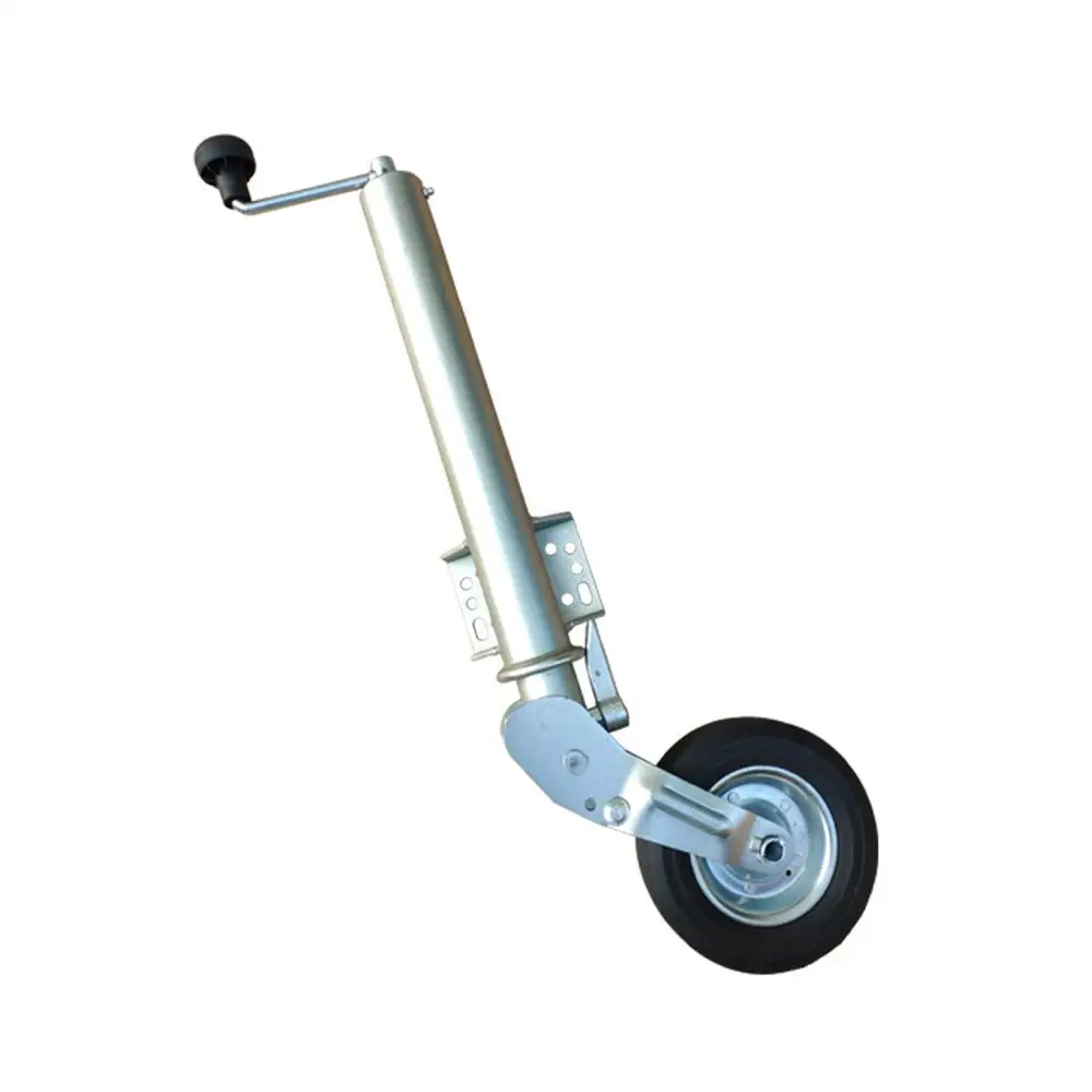 Hand-Cranking Trailer Support Jack Guide Wheel Lifting Bracket Leg Top-Cranking Wheel Trailer RV Parking Support Casters