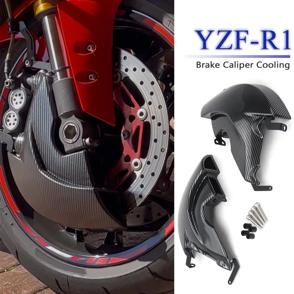 

Motorcycle New Air Ducts Brake Cooling Mounting Kit Carbon Fiber Black For Yamaha YZF R1 YZF-R1 r1 2020 2021 2022 2023 2024 2025