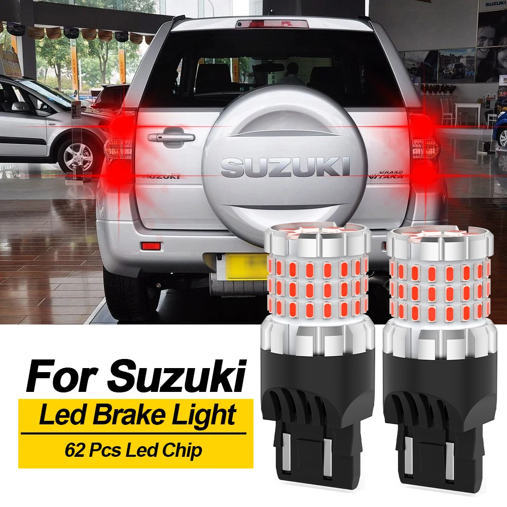 

BMTxms 2pcs 7443 T20 W21/5W LED Brake Light Stop Blub Lamp Canbus For Suzuki Grand Vitara 1 2 1998-2016 Ignis 3 Jimny Liana SX4