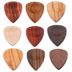 Wooden Acoustic Guitar Pick Plectrums Hearted Shape Pick Red Sandalwood Rosewood Guitars Accessories Stringed Musical Instrument