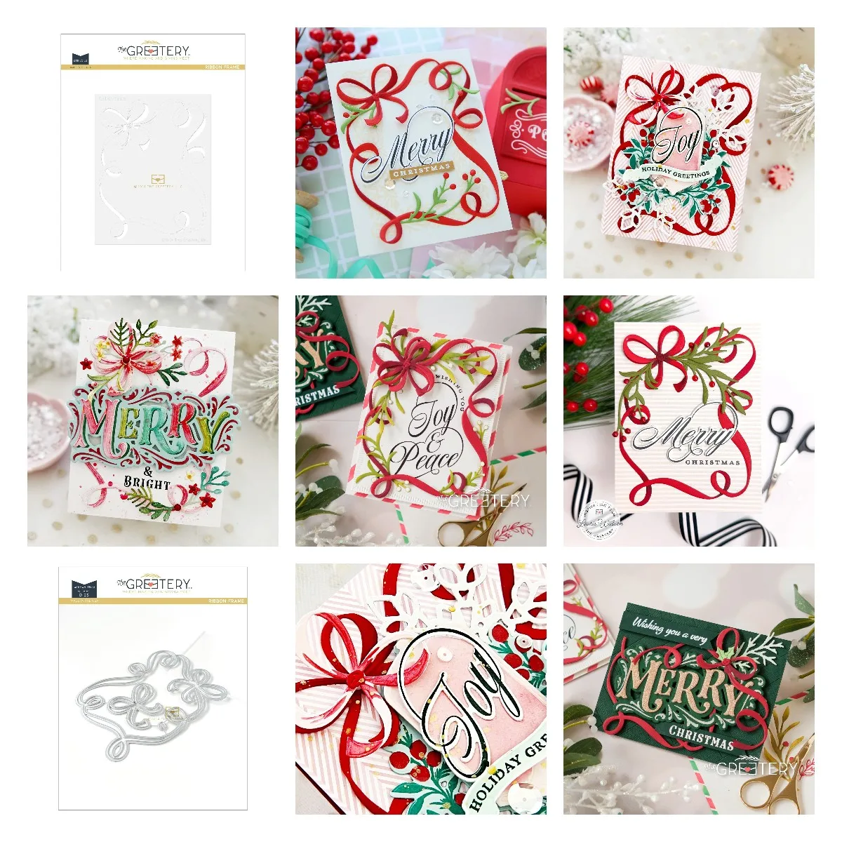 2024Merry Christmas Metal Cutting Books and streamers dies For Stencil Embossing Scrapbooking Mold DIY Paper Cards Craft Cutting