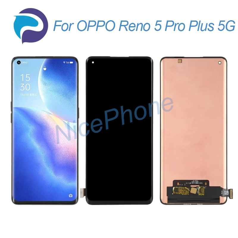 

for OPPO Reno 5 Pro + 5G LCD Display Touch Screen Replacement 6.55" PDRM00, PDRT00,Reno 5 Pro Plus 5G Screen Display LCD